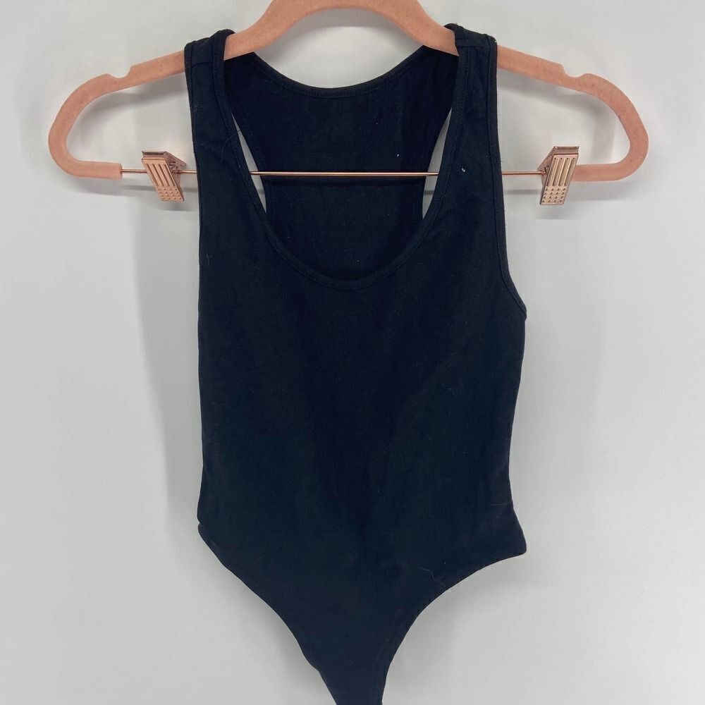 Black sleeveless bodysuit womens XSmall NWOT